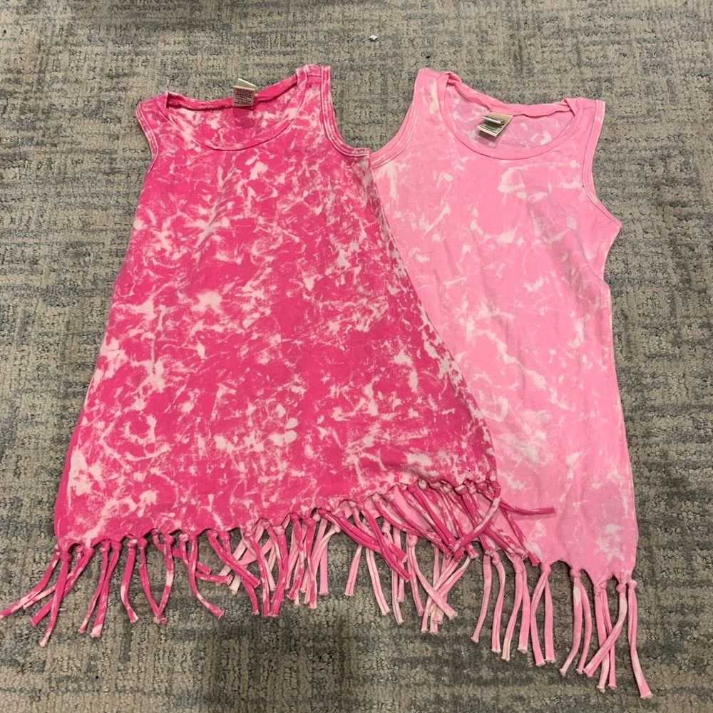 NEW Set of 2 Pink Fringe Kavio Tank Dresses